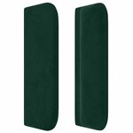 vidaXL Tête de lit avec oreilles Vert foncé 183x16x78/88 cm Velours