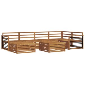vidaXL Ensemble de canapés d'extérieur 7 Pièces Naturel