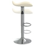 vidaXL Tabouret de bar Crème Acier chromé et cuir artificiel