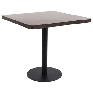 vidaXL Table de bistro Marron foncé 80x80 cm MDF