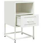 vidaXL Table de chevet blanc 36x39x60 5 cm acier