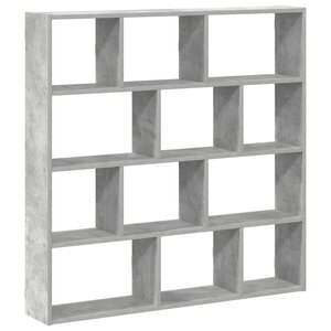 vidaXL Étagère cube murale 12 compartiments gris béton bois ingénierie