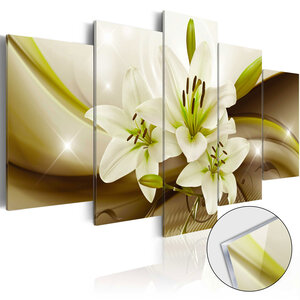Tableau sur verre acrylique - modern lily [glass] l x h en cm 200x100
