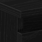 vidaXL Cabinet de chevet avec tiroir Chêne noir 40 x 35 x 62 5 cm