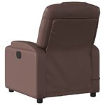 vidaXL Fauteuil de massage inclinable Marron Similicuir