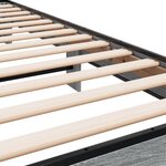 vidaXL Cadre de lit sonoma gris 100x200 cm bois d'ingénierie et métal