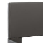 vidaXL Cadre de lit avec LED Gris Similicuir 140 x 200 cm
