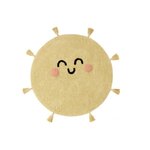 Tapis coton rond lavable Soleil Ø 100 cm