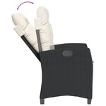vidaXL Ensemble à manger de jardin 9Pièces coussins noir résine tressée