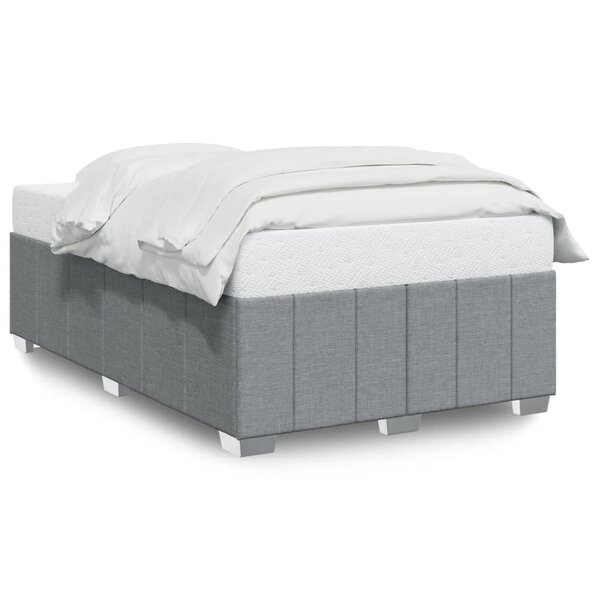 vidaXL Cadre de lit sans matelas gris clair 120x190 cm tissu