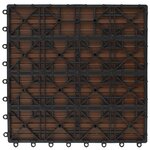 vidaXL Carreau de terrasse 11 Pièces Marron 30 x 30 cm WPC