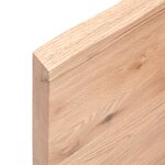 vidaXL Dessus de table marron clair bois chêne massif traité