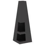 vidaXL Brasero Noir 35 x 35 x 100 cm Acier patiné