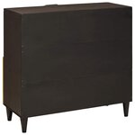 vidaXL Meuble d'appoint avec stockage Noir et or 80 x 33 5 x 75 cm