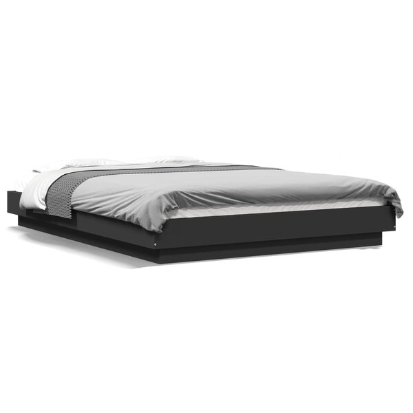 vidaXL Cadre de lit sans matelas noir 120x200 cm