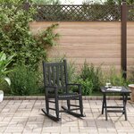 vidaXL Chaise à bascule enfants noir bois de peuplier massif