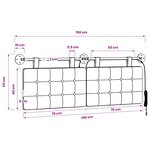 vidaXL Tête de lit suspendue Avec lumière LED Blanc Simili cuir