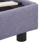 vidaXL Cadre de lit sans matelas gris clair tissu 140x200 cm