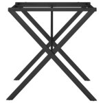 vidaXL Pieds de table à manger cadre en X 70x70x73 cm fonte