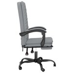 Chaise fauteuil siège pivotante de inclinable de bureau informatique étude clair tissu gris 02_0024235