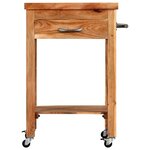 vidaXL Chariot de cuisine 58x58x89 cm Bois d'acacia massif