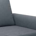 vidaXL Canapé à 2 places Gris foncé 120 cm Velours