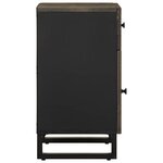 vidaXL Table de chevet noir 50x33x60 cm bois de manguier massif