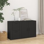 vidaXL Buffet Noir 100x33x59 5 cm Bois d'ingénierie