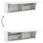 vidaXL Armoire murale de bain blanc 100x25x30 cm bois d'ingénierie