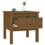vidaXL Table d'appoint Marron miel 50x50x49 cm Bois massif de pin