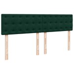 VidaXL Cadre de lit ottoman avec matelas vert foncé 180x200 cm velours