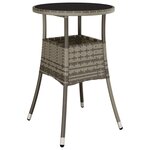 vidaXL Ensemble de salle à manger pour jardin 5 Pièces Gris Poly rotin