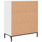 vidaXL Buffet Blanc brillant 69 5 x 33 x 82 cm Bois d'ingénierie