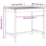 vidaXL Ensemble de bar de jardin 5 Pièces marron miel bois de pin massif