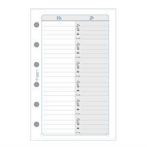 Recharge accessoire Exatime 14 adresses-téléphones 32 feuillets 126x81 mm EXACOMPTA