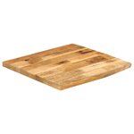vidaXL Dessus de table 40x40x3 8 cm bord vif bois massif manguier brut