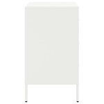 vidaXL Tables de chevet 2 Pièces blanc 36x39x68 cm acier laminé à froid