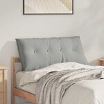 vidaXL Coussin de Dos Gris clair 100 x 50 cm Tissu en microfibre
