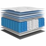vidaXL Matelas à ressorts ensachés dureté moyenne 100x200 cm