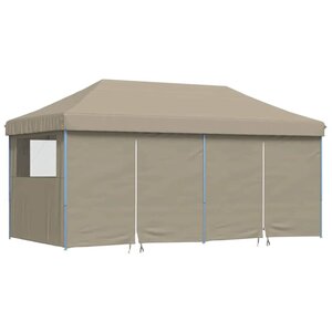 vidaXL Tente de fête pop-up Taupe 580 x 292 x 315 cm Tissu Oxford