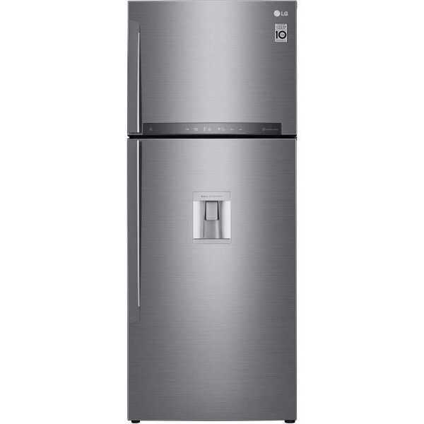 Lg gtf7043ps - réfrigérateur congélateur haut - 438l (321+117) - froid ventilé a++ - l70m x h178cm - inox