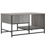 vidaXL Table basse sonoma gris 85 5x51x45 cm bois d'ingénierie