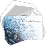 Lot 5 cartes remerciements condoléances +5 enveloppes blanches format 9x14cm