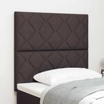 vidaXL Tête de Lit en Tissu Geometric Manuel Marron foncé 100 cm tissu