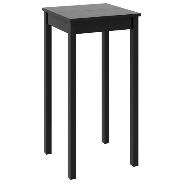 vidaXL Table de bar MDF noir 55x55x107 cm
