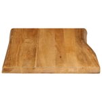 vidaXL Dessus de table 90x60x3 8 cm bord vivant bois massif manguier