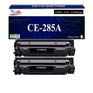 T3AZUR -2x Toners compatibles  avec HP CE285A (85A) pour HP LaserJet Pro M1130  M1132  M1132MFP  M1210  M1212NF  M1217NFW  P1102  P1102W  P1109