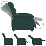 vidaXL Fauteuil inclinable Vert foncé Tissu