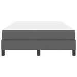 vidaXL Lit à ressorts avec matelas Gris foncé 120 x 200 cm tissu