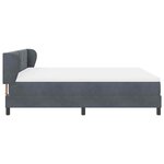 vidaXL Lit à ressorts avec matelas Gris foncé 180 x 200 cm Velours